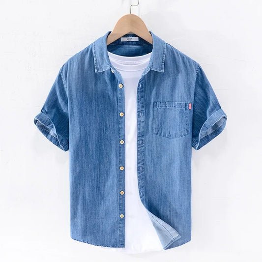 Denim Loose Trendy Shirt - Palm and Thread