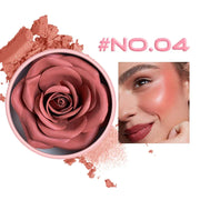 4-Shade Rose Petal Blush 3D petal rose Makeup Blush - Palm and Thread