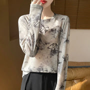 O-neck Long-sleeved Pullover - Palm and Thread
