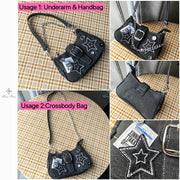 Stars Pattern Underarm Handbag - Palm and Thread