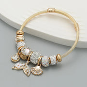 Fashion Multi Element Stainless Steel Panadora - Palm and Thread