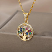 Tree of Life Stainless Steel Necklaces - Palm and Thread