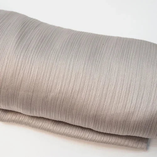 Pleated Satin Chiffon Hijab Silk Scarf - Palm and Thread