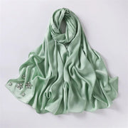 Luxury Stitch Diamond Floral Bubble Chiffon Hijab - Palm and Thread
