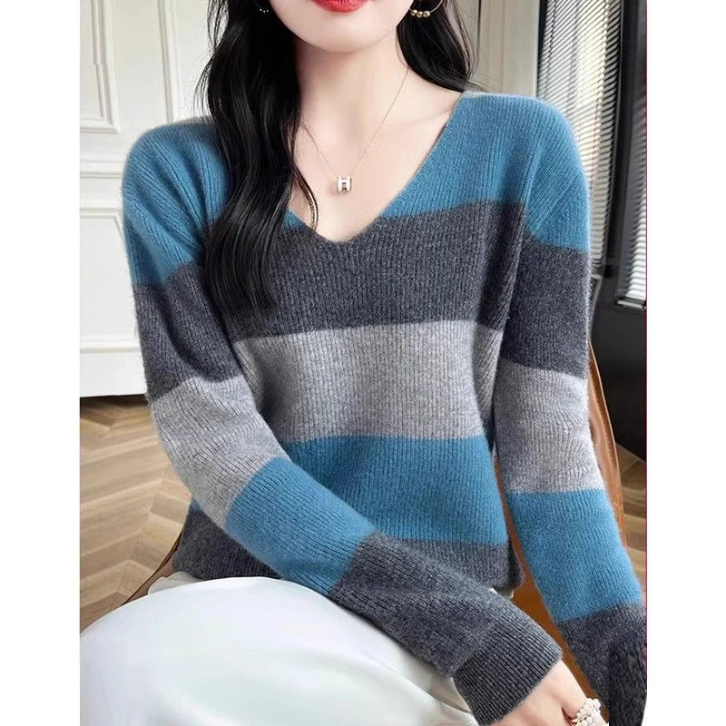 Striped All Match Knitted Sweater Top - Palm and Thread