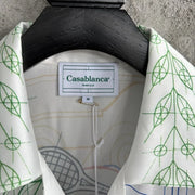 Sketch Pattern Silk Oversized T-Shirt - Palm and Thread