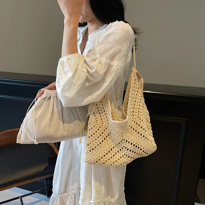 Crochet 2-IN-1 Shoulder Bag Set - Palm and Thread