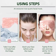 Natural Rose Quartz Eye Mask Massager - Palm and Thread