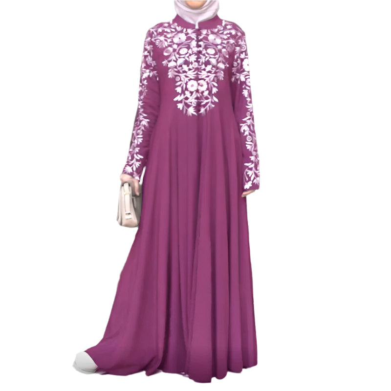 Kimono burka print dress Abaya - Palm and Thread