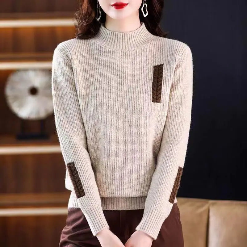 Simple Casual All Match Knitted Sweater Top - Palm and Thread