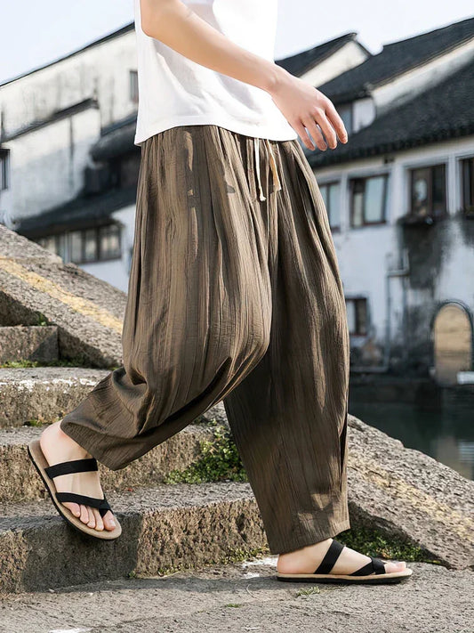 Ice Silk Casual Linen Pant - Palm and Thread