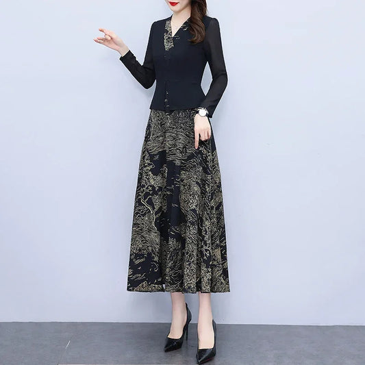 Floral Printed Chiffon Dress - Palm and Thread