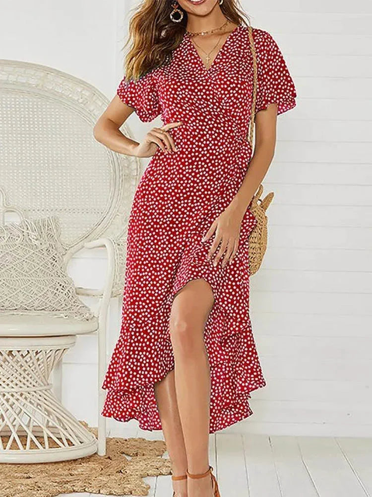 Beach Long Chiffon Dress - Palm and Thread