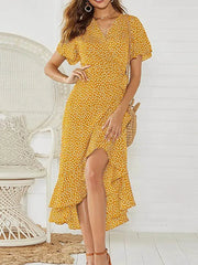 Beach Long Chiffon Dress - Palm and Thread