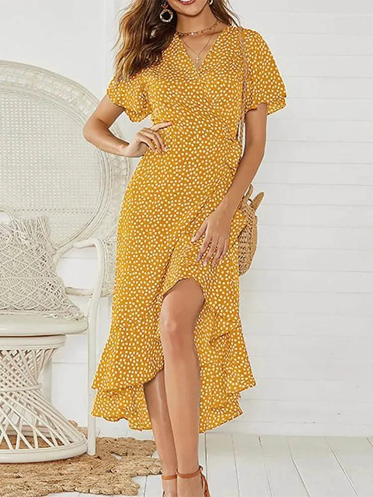 Beach Long Chiffon Dress - Palm and Thread