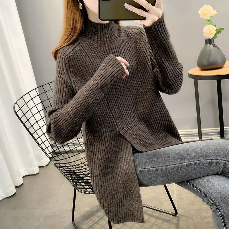 Chic Long Sleeve Slit Pullover Top - Palm and Thread