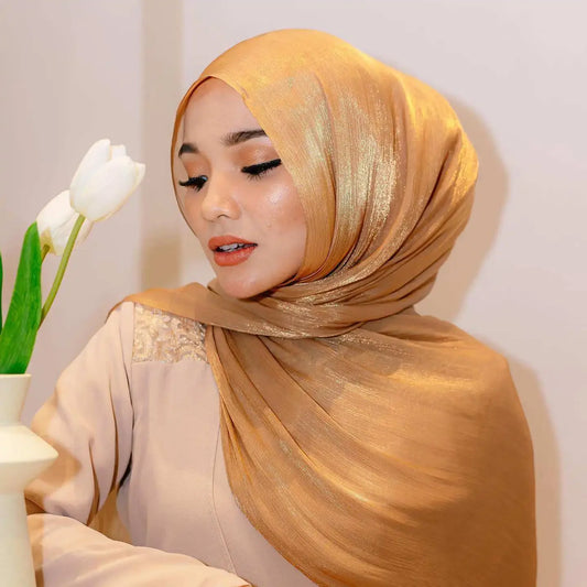 Bonnet Satin Glitter Scarf - Palm and Thread