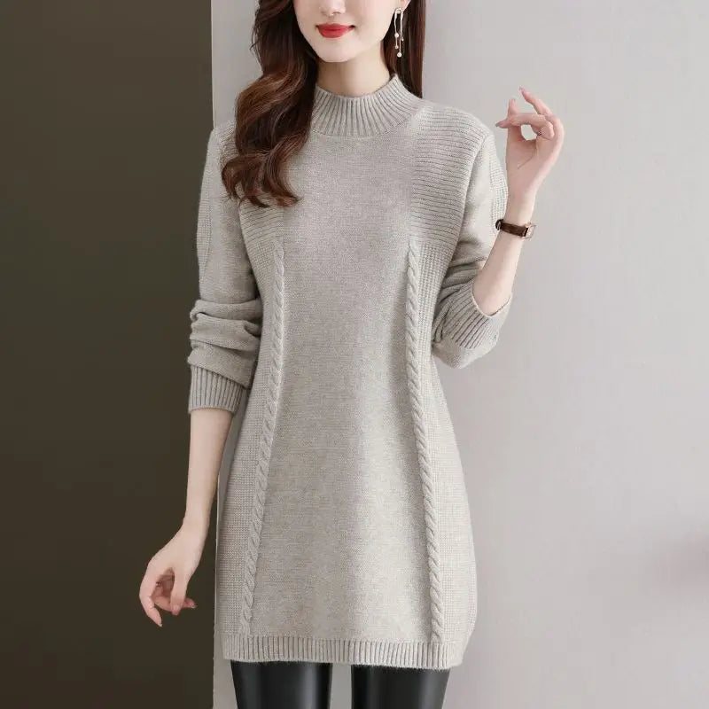 Elegant Knitted Sweater Top Tunic Jumper - Palm and Thread