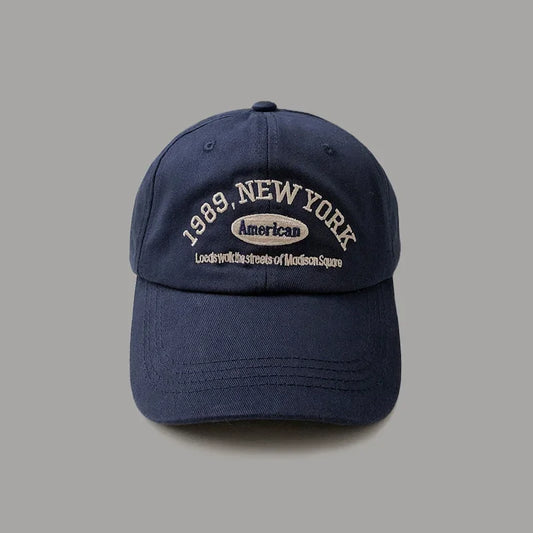 Retro Letter Embroidery Baseball Cap Curved Brim Hat