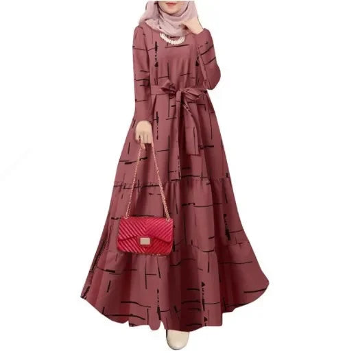 Long Sleeve O Neck Dress - Palm and Thread
