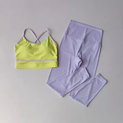 High-Waist Leggings & Sports Gym Bra