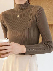 Knitted Sweater Long Sleeve Top - Palm and Thread