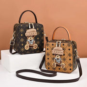 Leather Printing Small Handbag - Palm and Thread