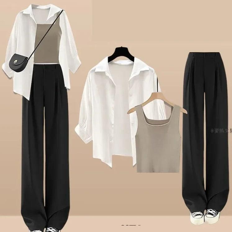 Sunscreen Shirt Vest+ Wide Leg Pant Matching Set - Palm and Thread