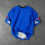 Letter Number Print Round Neck Short Sleeve T-shirt - Palm and Thread