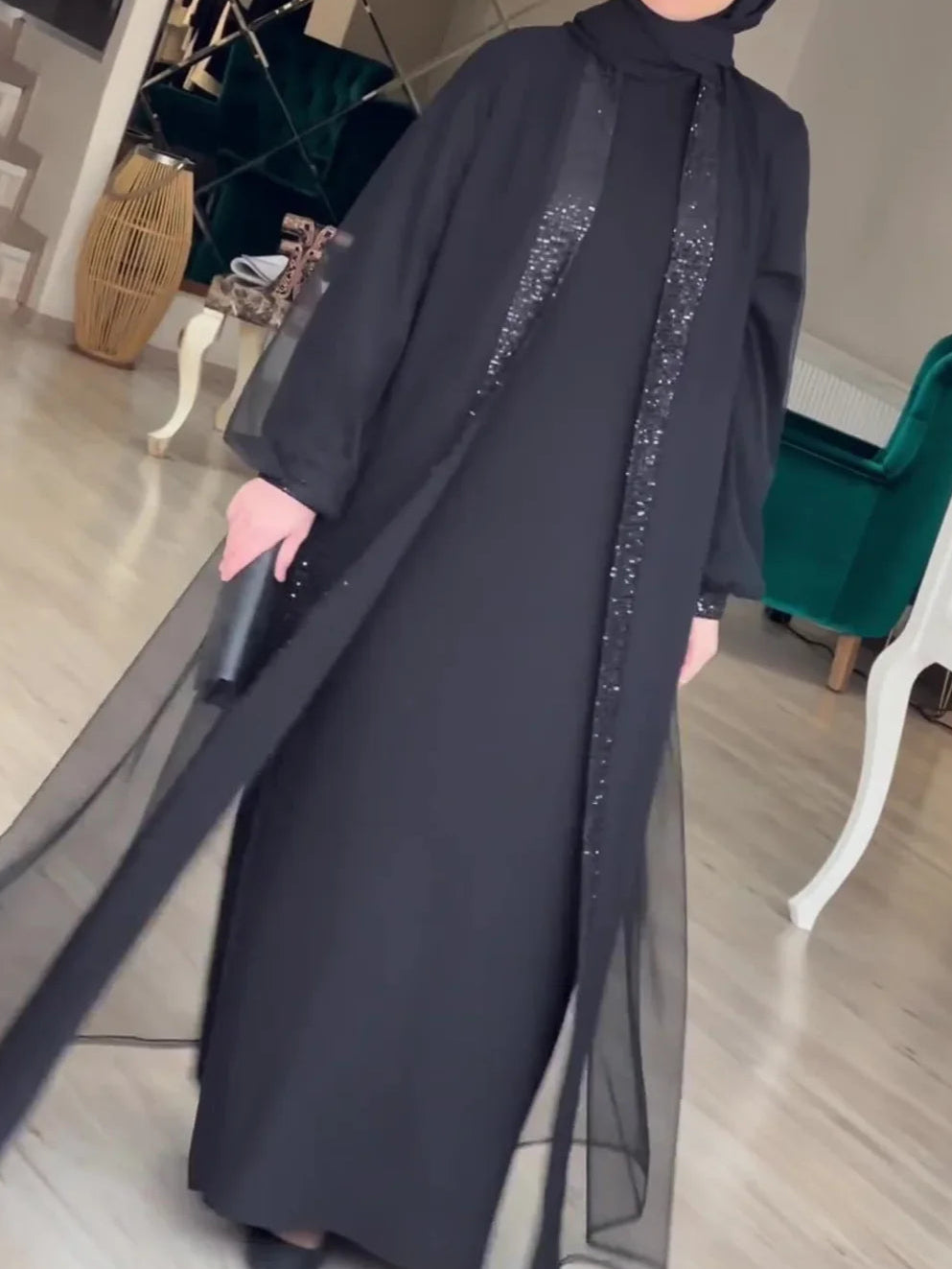 Long Robe Abayas Cardigan Dress - Palm and Thread