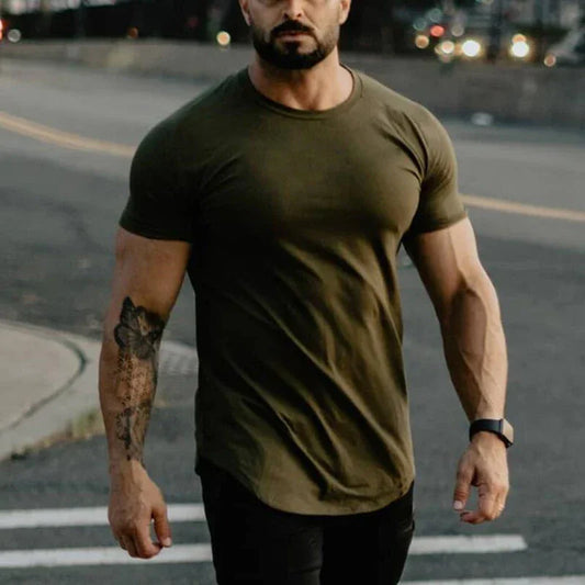 Plain Cotton Breathable Fitness T-shirt - Palm and Thread