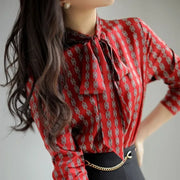 New Fashion Scarf Neck Blouse - Palm and Thread