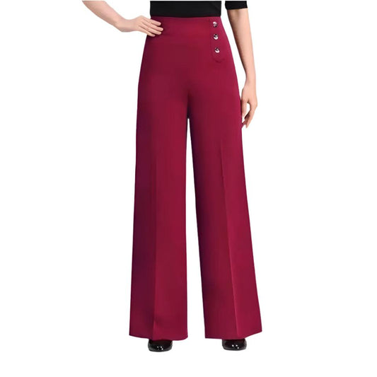 Solid Wide Leg Elegant Pant - Palm and Thread