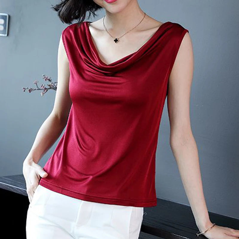 Elegant Tank Top Slim Sleeveless Vest Casual V-Neck - Palm and Thread