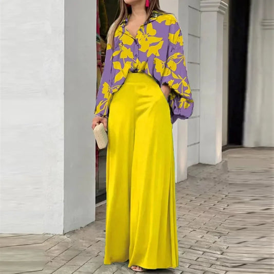 Floral Prints Shirt Pants Set - Palm and Thread