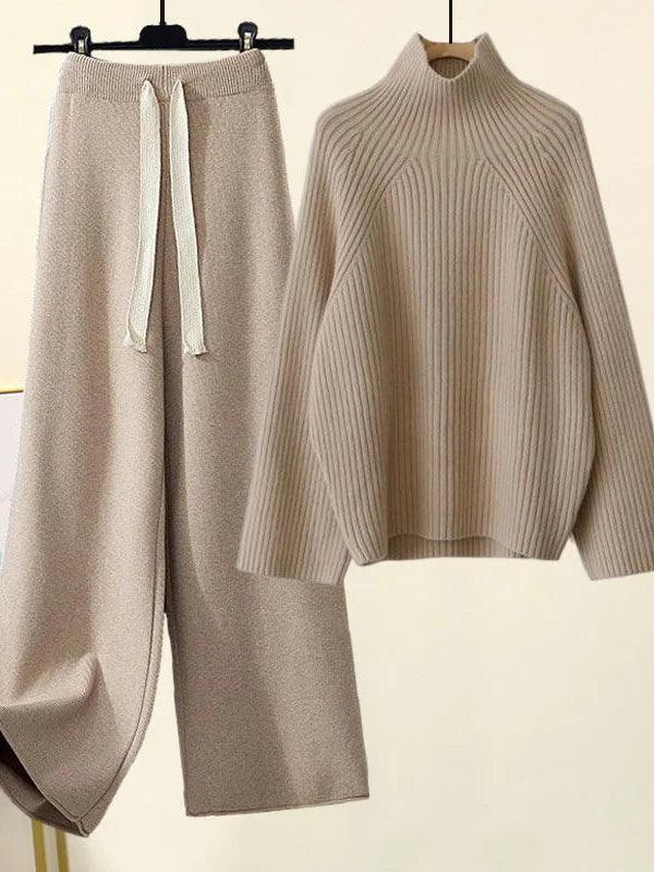 Turtleneck Pullover + Pant Matching Set - Palm and Thread