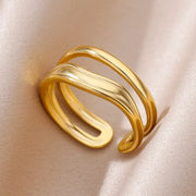 Stainless Steel Angel Feather Ring - Palm and Thread