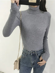 Thick Sweater Knitted Ribbed Pullover - Palm and Thread