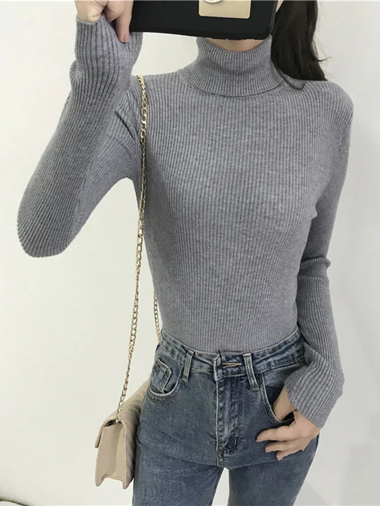 Thick Sweater Knitted Ribbed Pullover - Palm and Thread