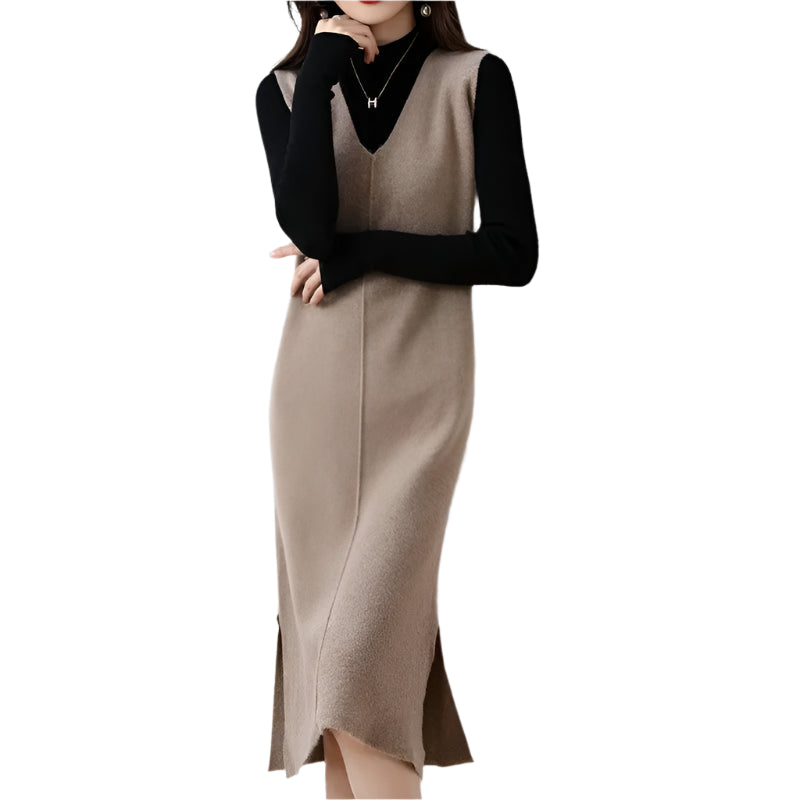 Stylish Vintage Sleeveless Knit Midi Dress - Palm and Thread