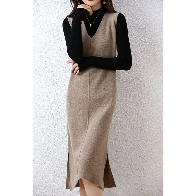 Stylish Vintage Sleeveless Knit Midi Dress - Palm and Thread