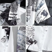 Thin style graffiti printed trendy Shirt - Palm and Thread
