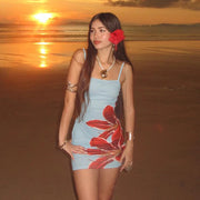 Floral Print Slim Fit Mini Sundress
