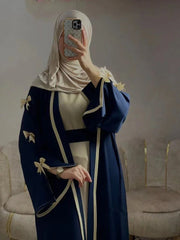 Bow Vestidos Largos Split Sleeve Abaya - Palm and Thread