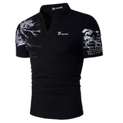 Polo Graphic Prints V Neck Outdoor Shirt - Palm and Thread