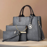 Three-Piece Set Handbag - Palm and Thread