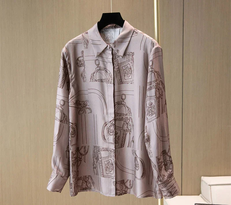 Luxury Brand Design Vintage Print Top - Palm and Thread