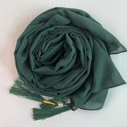 Bubble Chiffon Hijab Solid Color Long shawls - Palm and Thread