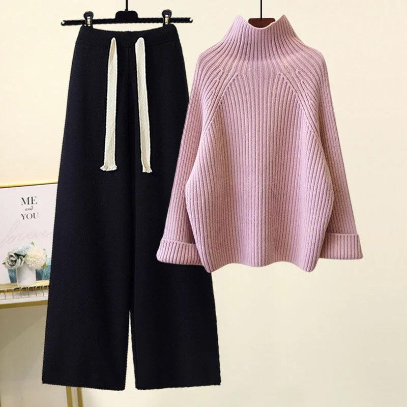 Turtleneck Pullover + Pant Matching Set - Palm and Thread