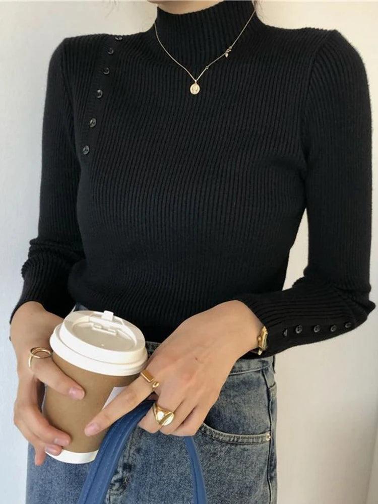 Knitted Sweater Long Sleeve Top - Palm and Thread